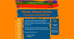 Desktop Screenshot of homesweethomechildcare.com